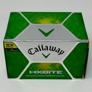 Lot of 12 Callaway HX Bite Golf Balls HEX Aerodynamics HXBite Golfer White USA